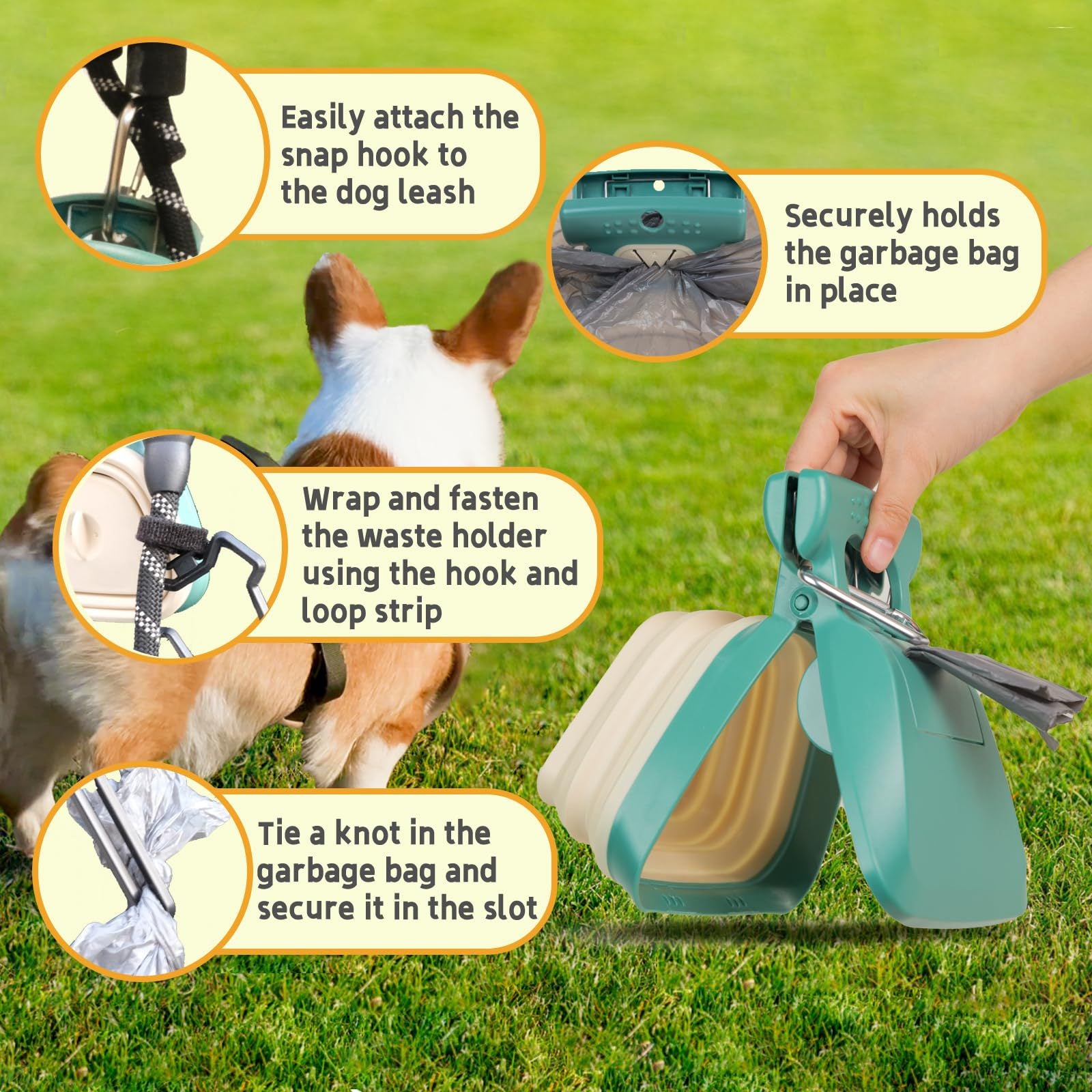 Pet Toilet Pickup Dog Out Portable Dog Poop Clip Walking Dog Folding Poop Shovel Garbage Bag Cat Poop Picking Artifact