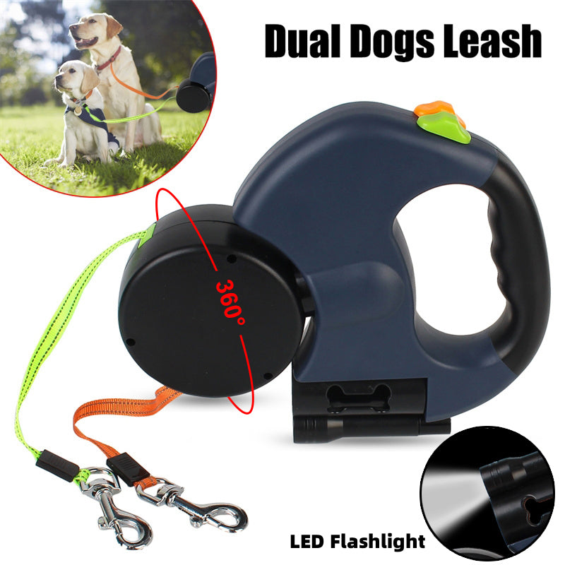 Smart Dual Dog Leash – Walk Two Dogs Effortlessly 🐕🐕