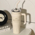 BOTELUXE™ Insulated Tumbler with Handle & Straw